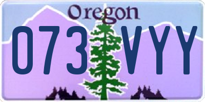 OR license plate 073VYY