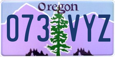 OR license plate 073VYZ