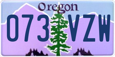 OR license plate 073VZW