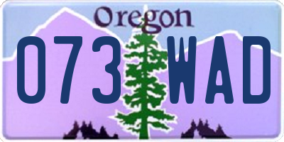 OR license plate 073WAD