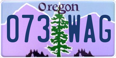 OR license plate 073WAG