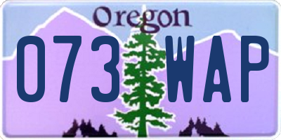 OR license plate 073WAP