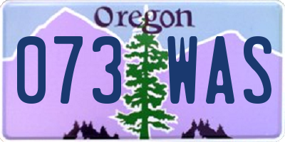 OR license plate 073WAS