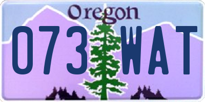 OR license plate 073WAT