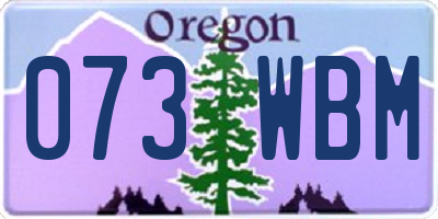 OR license plate 073WBM