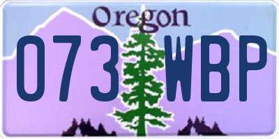 OR license plate 073WBP