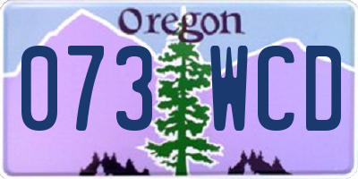 OR license plate 073WCD