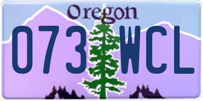 OR license plate 073WCL