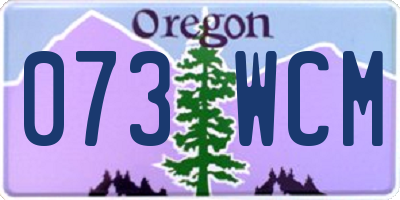 OR license plate 073WCM