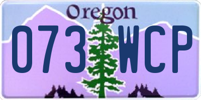 OR license plate 073WCP