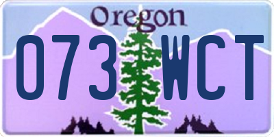 OR license plate 073WCT
