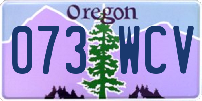 OR license plate 073WCV