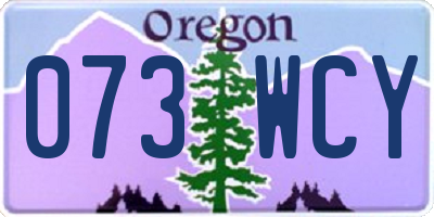 OR license plate 073WCY