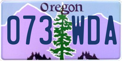 OR license plate 073WDA