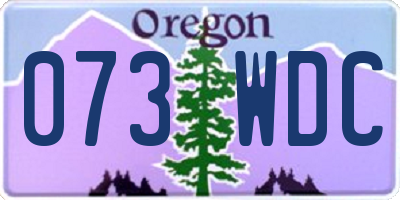 OR license plate 073WDC
