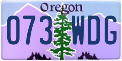 OR license plate 073WDG