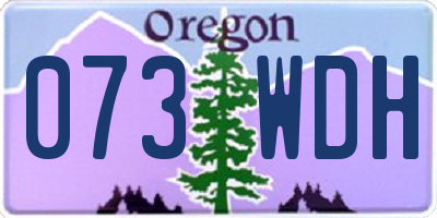 OR license plate 073WDH