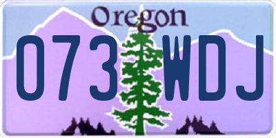 OR license plate 073WDJ
