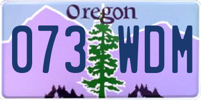 OR license plate 073WDM