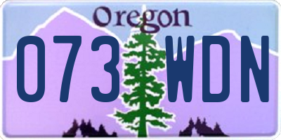 OR license plate 073WDN