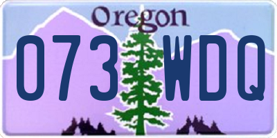 OR license plate 073WDQ