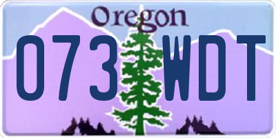 OR license plate 073WDT