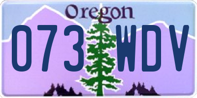 OR license plate 073WDV