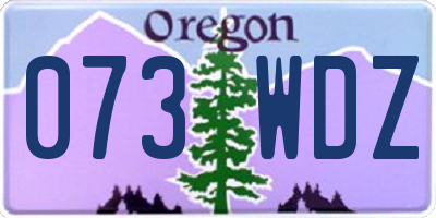 OR license plate 073WDZ