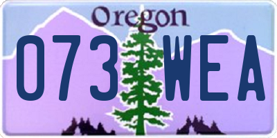 OR license plate 073WEA