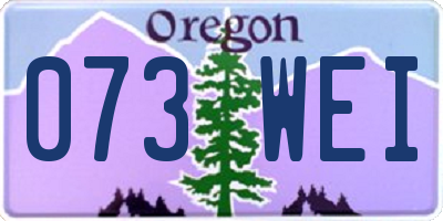OR license plate 073WEI
