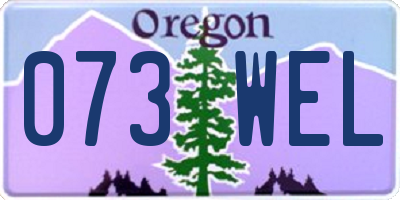 OR license plate 073WEL