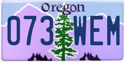 OR license plate 073WEM