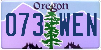 OR license plate 073WEN