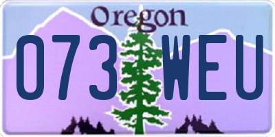 OR license plate 073WEU