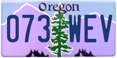 OR license plate 073WEV