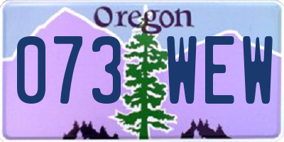 OR license plate 073WEW