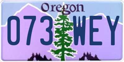 OR license plate 073WEY