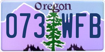 OR license plate 073WFB