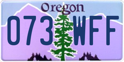 OR license plate 073WFF