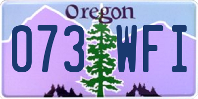 OR license plate 073WFI