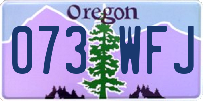 OR license plate 073WFJ