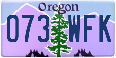 OR license plate 073WFK