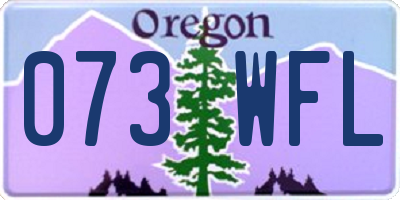 OR license plate 073WFL