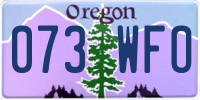 OR license plate 073WFO
