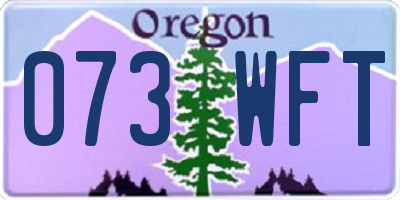 OR license plate 073WFT
