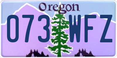OR license plate 073WFZ