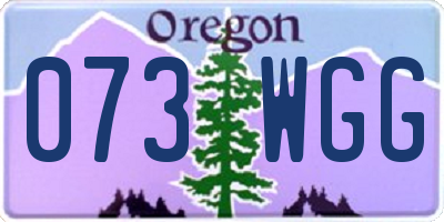 OR license plate 073WGG