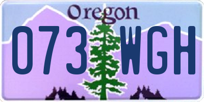 OR license plate 073WGH