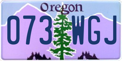 OR license plate 073WGJ