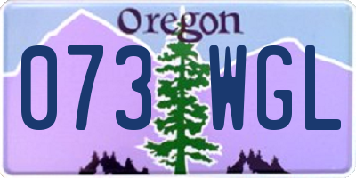 OR license plate 073WGL